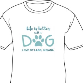 Life is Better with a Dog Adult T-Shirt item