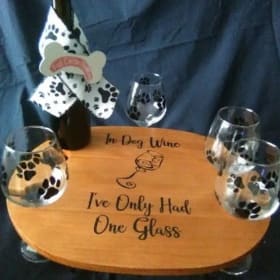 France Merlot Wine Tray Set item