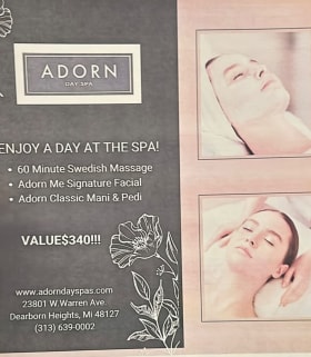 Adorn Day Spa Gift Basket item