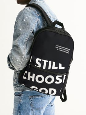 I Still Choose God | Small Canvas Backpack (Black) item