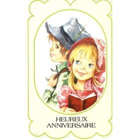 Carte de souhait vintage "Heureux anniversaire" (036) item