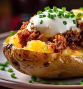 Baked Potato: No Animal Protein item