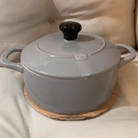 Large Grey Ceramic Pet Dish with Lid item