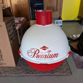 Grain Belt Cooler, Signs and Beer Set item