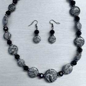 Jasper Handmade Necklace and Earrings item