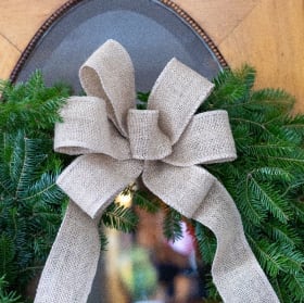 Wreath with Burlap Bow item