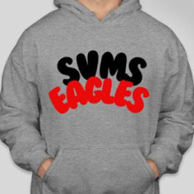 #16 Grey Hoodie w/ Bubble Letters SVMS Adult 2XL-4XL item
