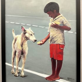 Rich By Heart- Oil on Canvas-Framed 16 in X 20 in item