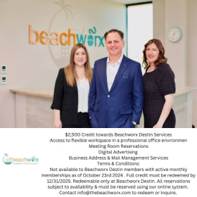 Office Space at Beachworx Voucher,Valued 2500 item