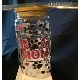 Dog Mom Cup with Bamboo Lid & Straw 2 item
