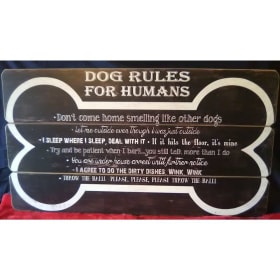 Dog Rules for Humans Sign item