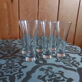 154. 6 Clear Glass Pilsner Glasses item