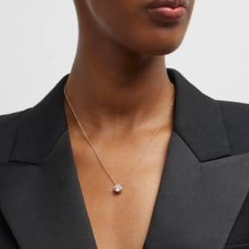 Lab Grown Diamond 18K Rose Gold Round Pendant Necklace item