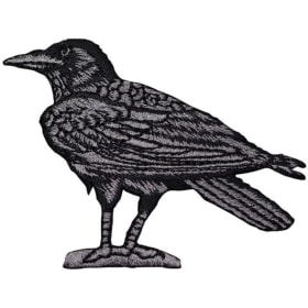 Raven iron on patch item