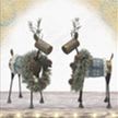 Gold and Silver Gift Reindeer Set (R5M) - Direct Delivery item