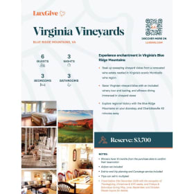 "Virginia Vineyards package" Blue Ridge Mountains, VA item