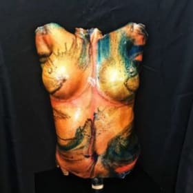 30”x40” Abstract Acrylic Painting  Aqua Serenada item