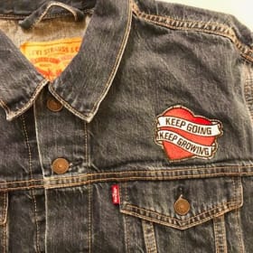 Upcycled All Aboard Jean Jacket item