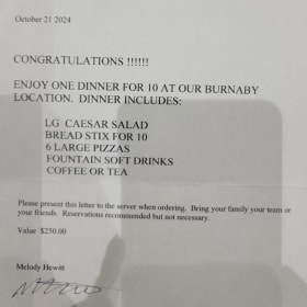 Dinner for 10 People at Me-n-Eds Pizza - #1 item