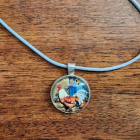 Rooster with Sunflowers Pendant item