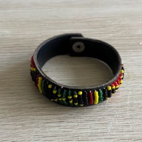 Beaded Leather Bracelet item
