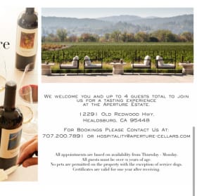 Aperture Wine Tasting Experience for Four (4) item