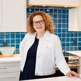 Parma 64" Blue Glass Floor Lamp,Valued at 429.9 item