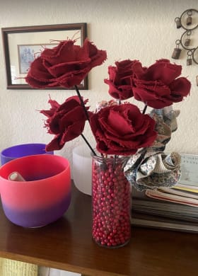 Crafters Special - Fabric Roses (3 count) item