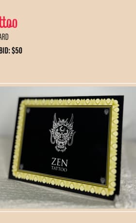 $100 Zen Tattoo Gift Card item