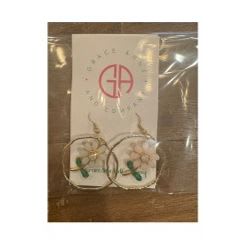 Grace Anne and Company - pink flower dangles item