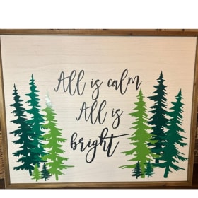 Rustic Christmas Silhouette Art item