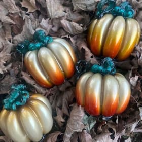 Medium Pumpkin-Green Stem item