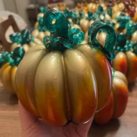 Medium Pumpkin-Green Stem item