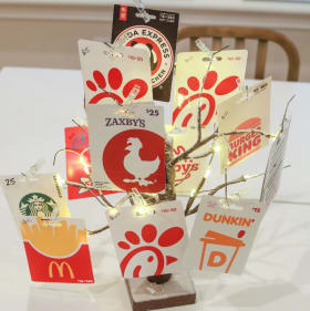 5.  Fast Food Gift Card Tree item