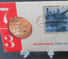 1973 American Revolution Bicentennial Medal (Adams & Henry) item