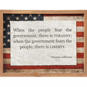 Framed Patriotic Wall Art - Thomas Jefferson Quote item