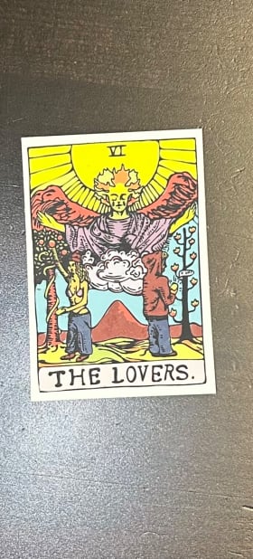 Lovers tarot card stickers item