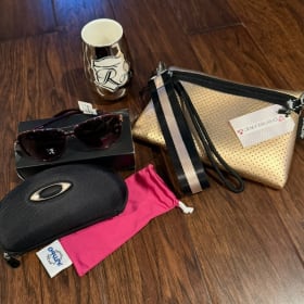 Women Sunglasses, Clutch, wine glass item