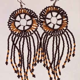 beaded earrings (brown/gold) item
