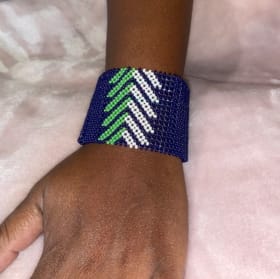 Seahawk Colored Beaded Cuff item