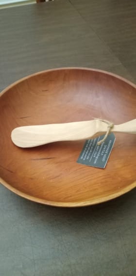 Peter Wood - Wood Turnings Cherry Bowl & Spatula item