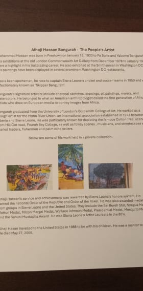 African artist Alhaji Hassan Bangurah charcoal drawing item