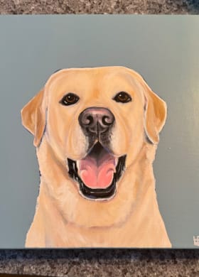 Art.  "Original Dog Painting" by Lesli DeVito item