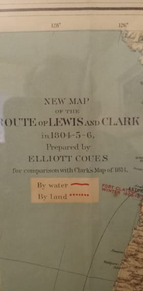 Lewis & Clark map framed print item