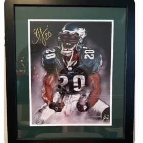 Brian Dawkins authentic Signed Autograph Framed Picture item