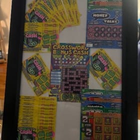 Lottery Ticket w/Frame and stand item