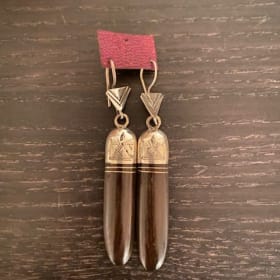 Tuareg silver and ebony earrings item
