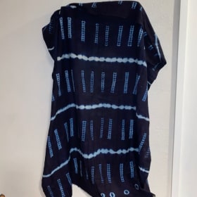 Indigo mudcloth tapestry item