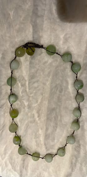 Handcrafted beaded necklace item