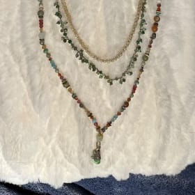 Anne Vaughan handcrafted necklace - layered gems item